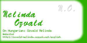 melinda ozvald business card